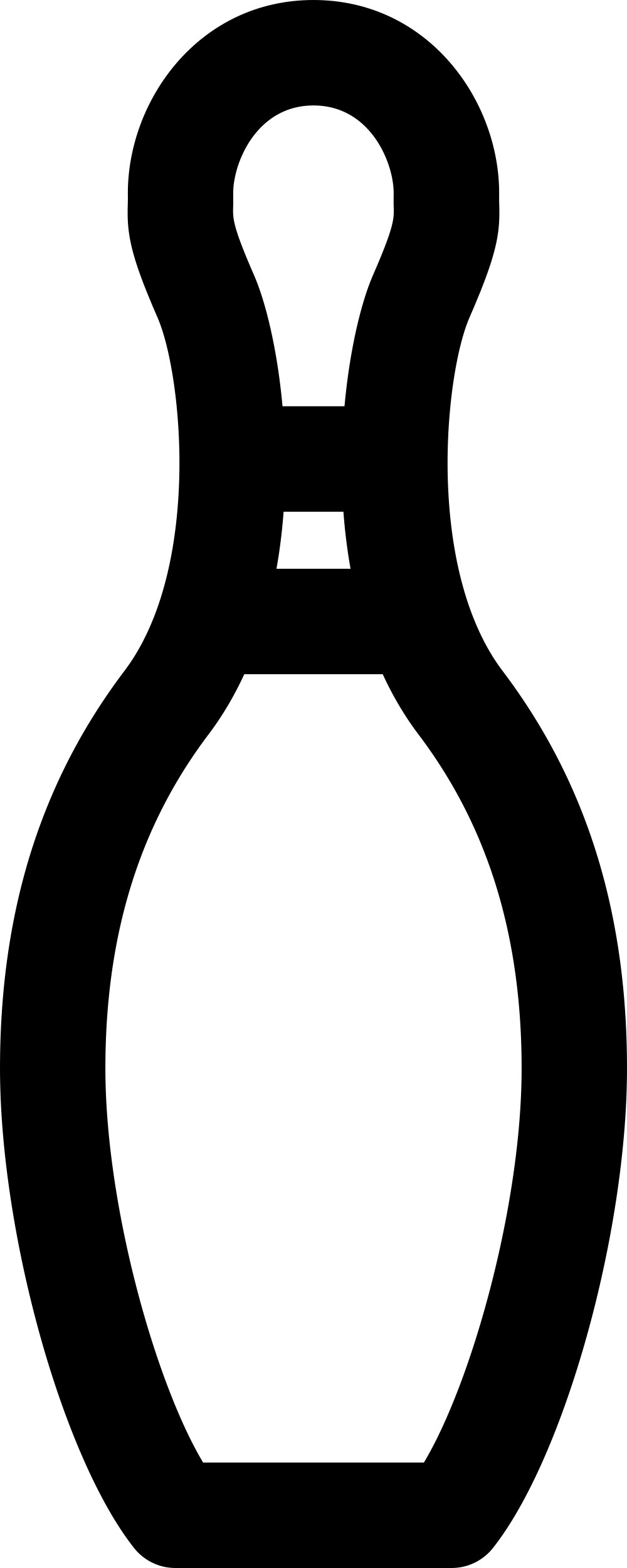 Bowling Pin Silhouette Svg Vector Free Vectors